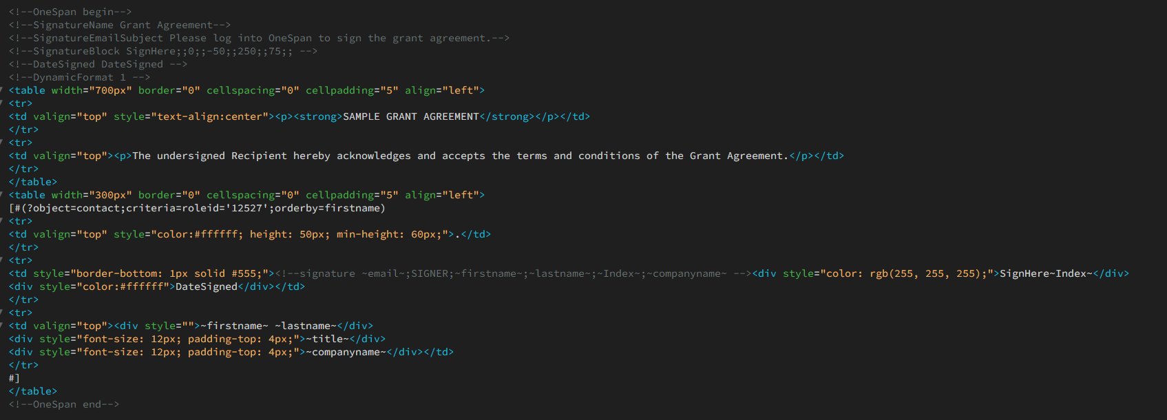 Sample code using list syntax